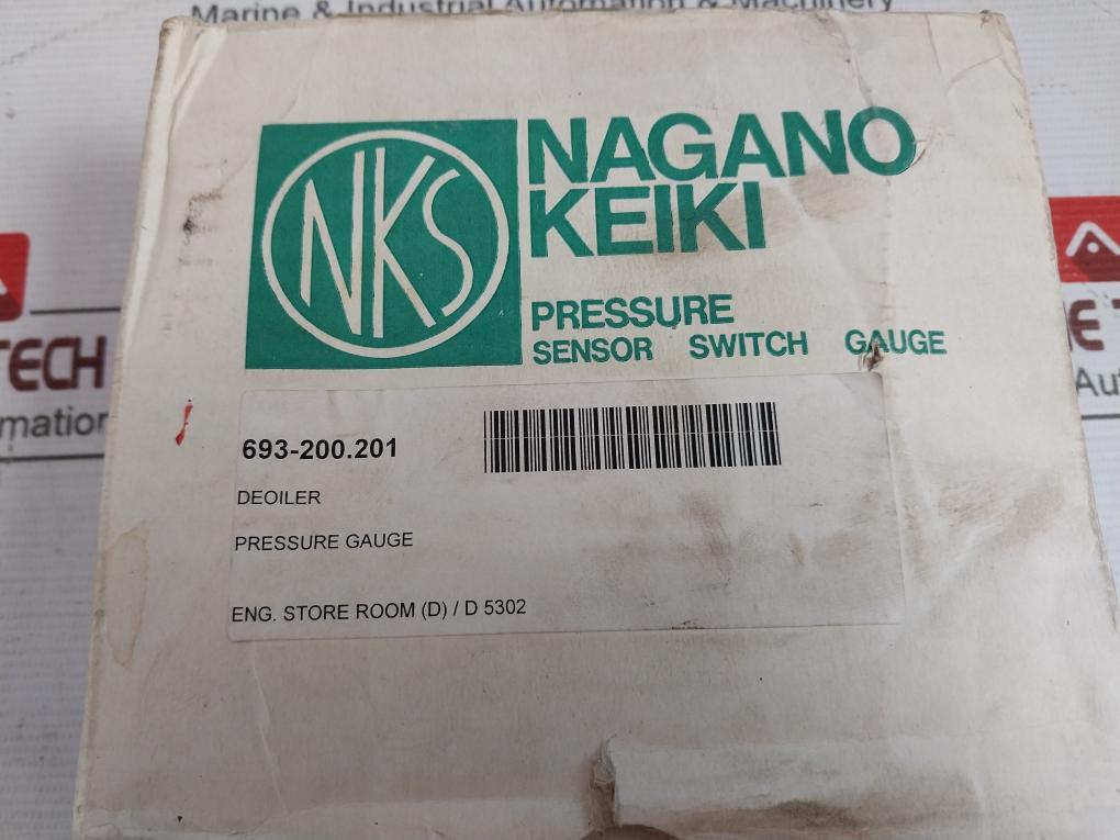 Nagano Keiki Seisakusho Gv42-243 Pressure Sensor Switch Gauge 7873194 0-1 Mpa 693-200.201