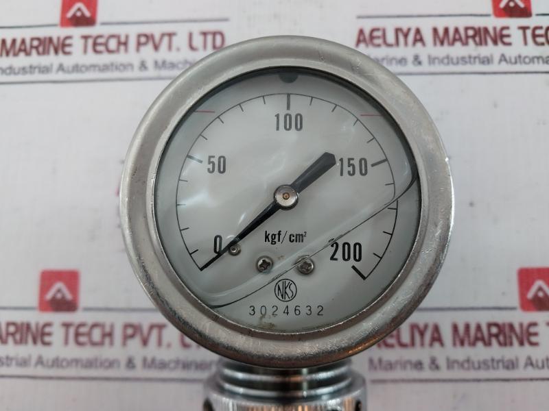 Nagano Keiki Seisakusho Mt31 Maximum Pressure Indicator 3024632 0-200 Kgf/Cm2