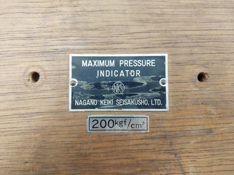 Nagano Keiki Seisakusho MT31 Maximum Pressure Indicator 3024632 0-200 KGF/CM2