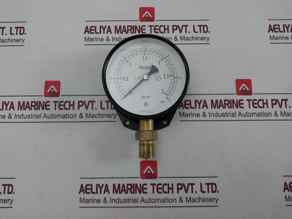 Nagano Keiki Seisakusho 4355552 Pressure Gauge 0-3 Kgf/Cm2,0-3 Bar