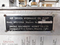 Nagao Machinery 0.1~1.0 Mpa Air Driven Hydraulic Pump Npu1200A