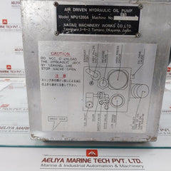 Nagao Machinery 0.1~1.0 Mpa Air Driven Hydraulic Pump Npu1200A