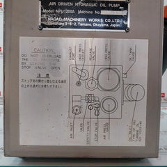 Air Driven Hydraulic Oil Pump 1.0 Mpa Nagao Machinery Npu1200A