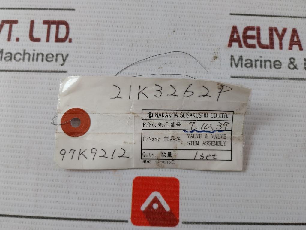 Nakakita 7.10.37 Valve & Valve Stem Assembly Sks-4135 21K3262P