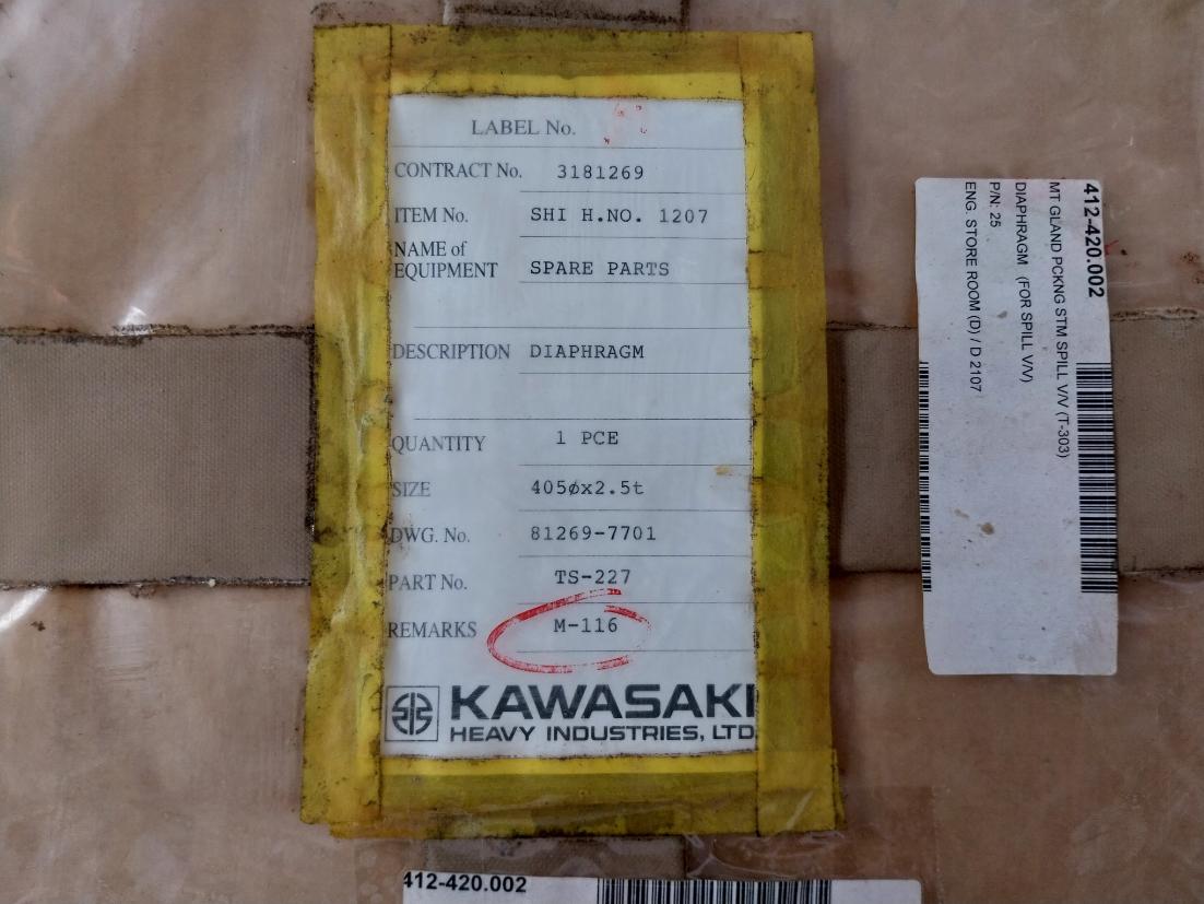 Nakakita Cr-1966-ny Diaphragm For Spill Valve Ts-227 25