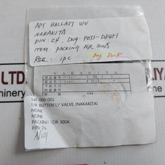 Nakakita Packing For Butterfly Valve Gasket O Rings Thrust Plate Bushing Kit