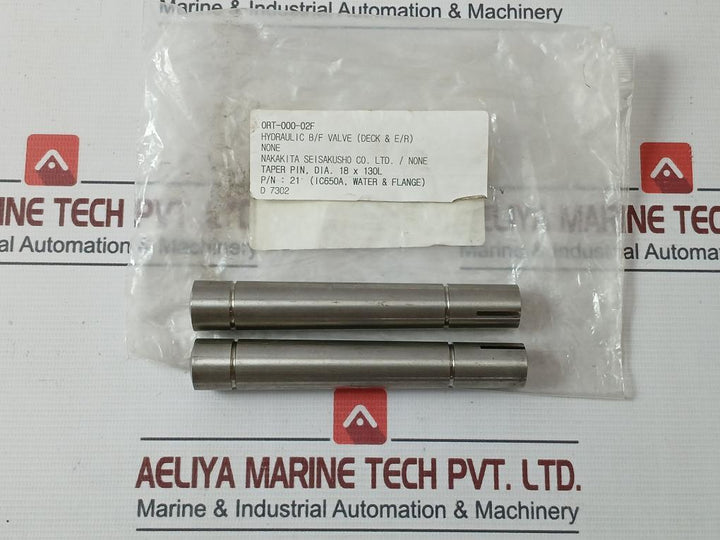 Nakakita Seisakusho 21 Taper Pin For Hydraulic Butterfly Valve Dia.18 X 130L