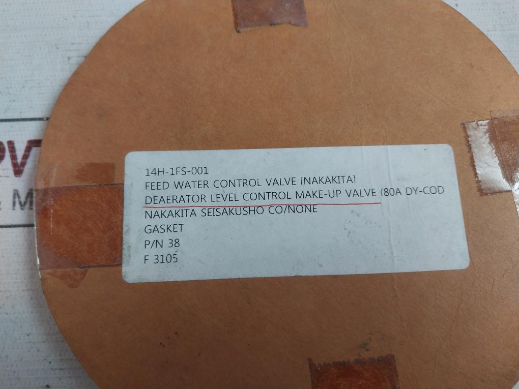 Nakakita Seisakusho 38 Feed Water Control Valve Set 14H-1Fs-001 150-600Lb