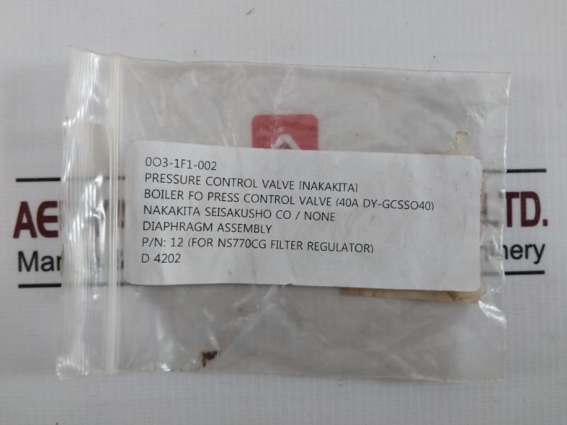 Nakakita Seisakusho 38 Pressure Control Valve &; Diaphragm Assy Gasket Kit Cv-031