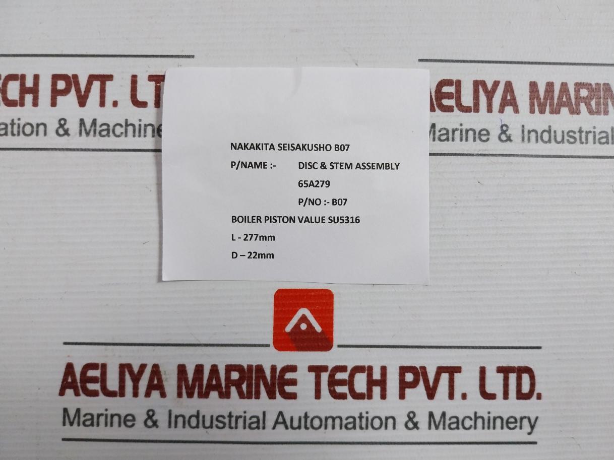 Nakakita Seisakusho 6Sa279 Disc & Stem Assembly For Reducing Valve