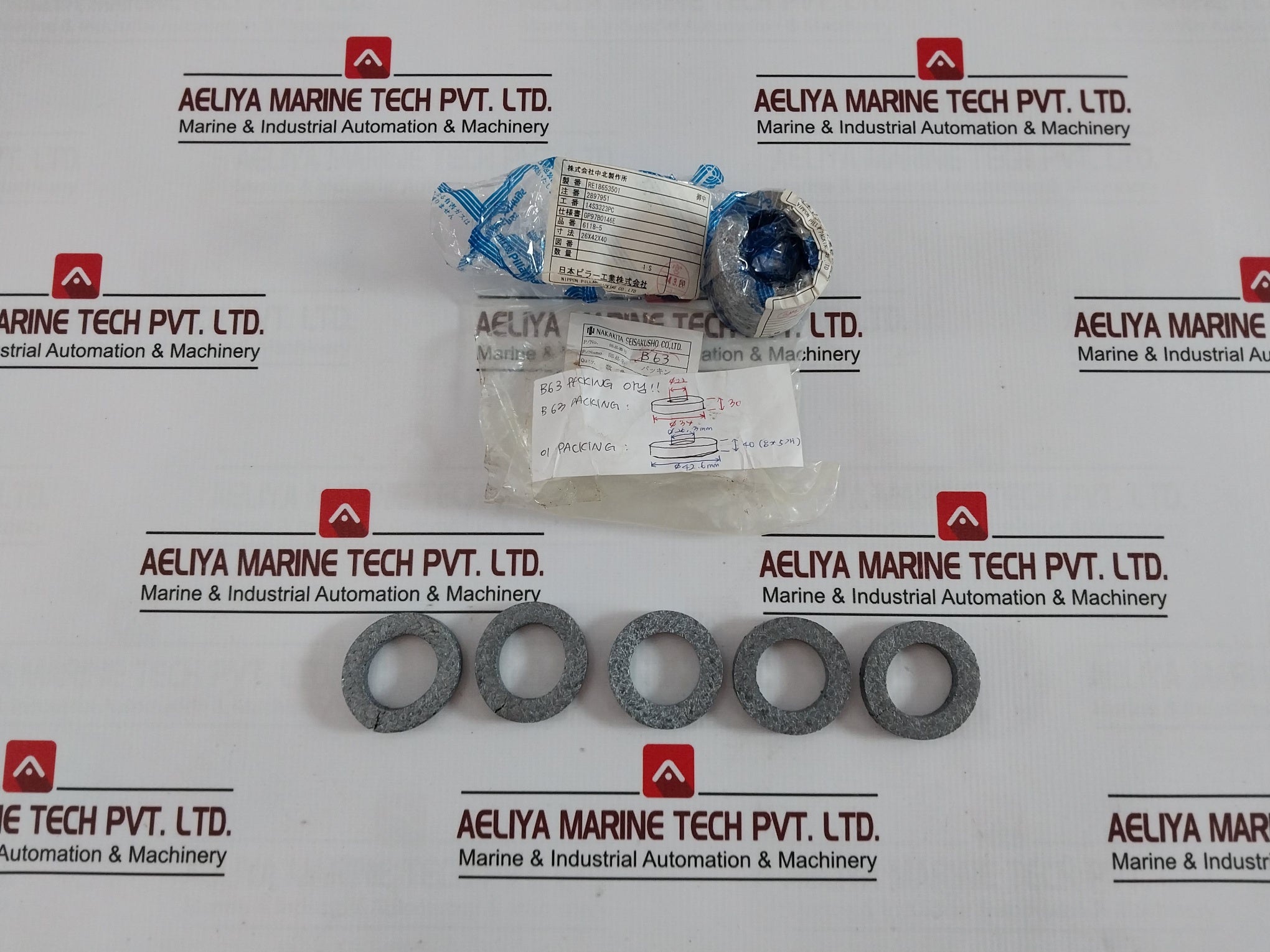 Nakakita Seisakusho A40 Boiler Piston Valve Packing &amp; O-ring Kit Bv-426 8 Mm