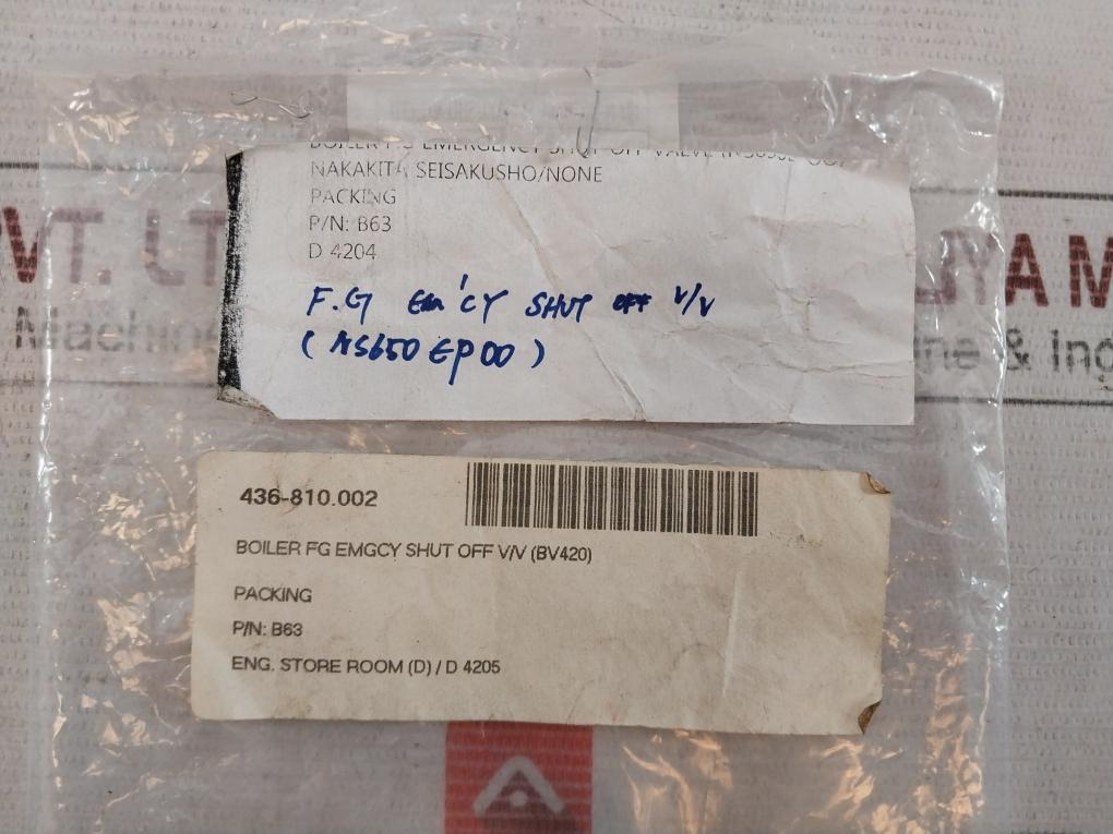 Nakakita Seisakusho A51 Boiler Piston Valve Packing & O-ring Kit A53