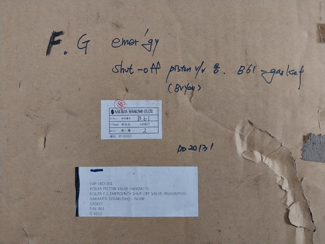 Nakakita Seisakusho B61 Gasket For Boiler Piston Valve 14P-1Bo-001