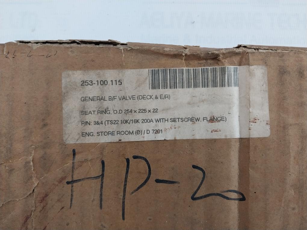 Nakakita Seisakusho Ts-22 Butterfly Valve Seat Ring 253-100.115