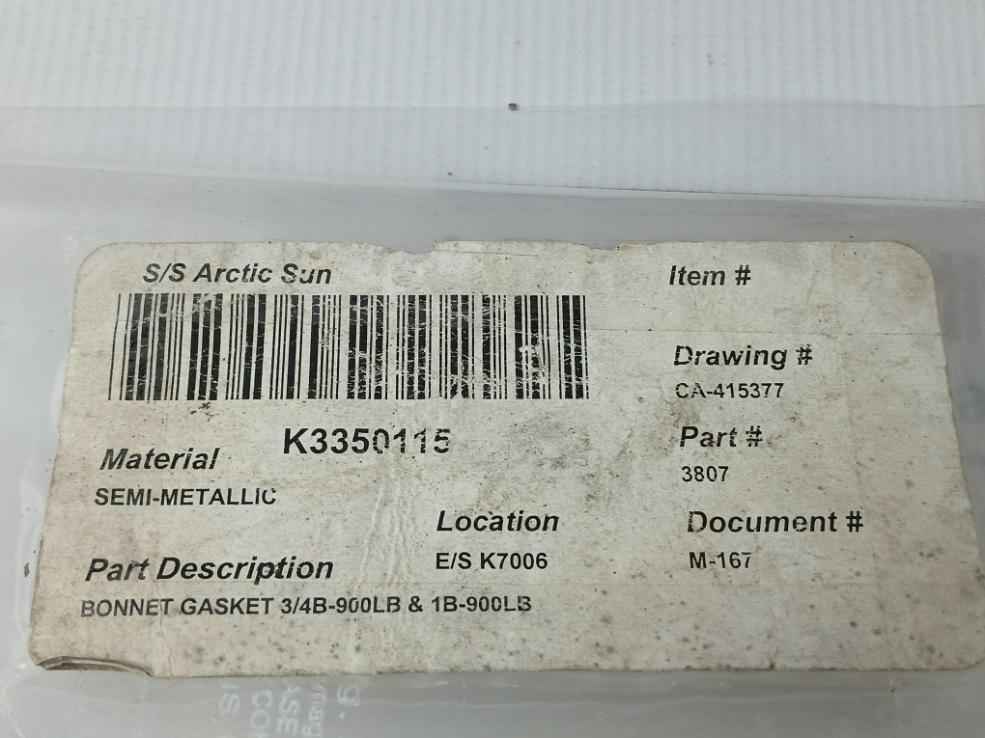 Nakakita Seisakusho K3350115 Bonnet Gasket Kit