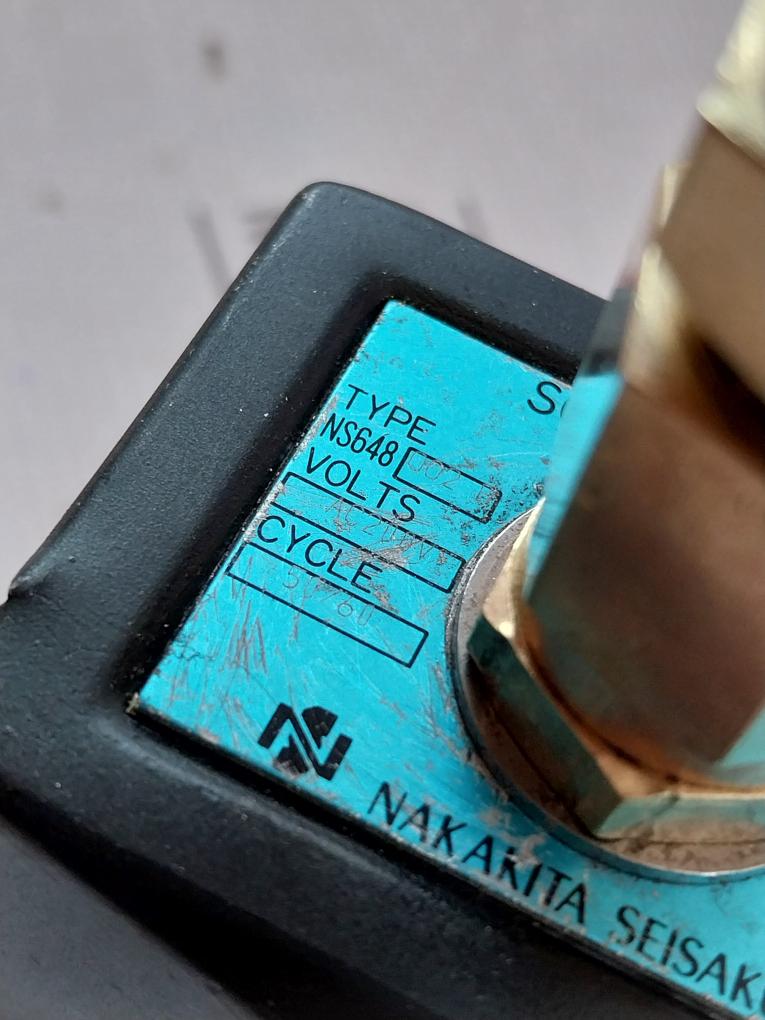 Nakakita Seisakusho Ns648 002B Solenoid Valve Ac200V 50/60 0-10 Kgf/Cm2