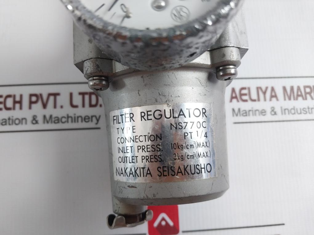Nakakita Seisakusho Ns770C Filter Regulator 10Kg/Cm2 0-10 Kgf/Cm2
