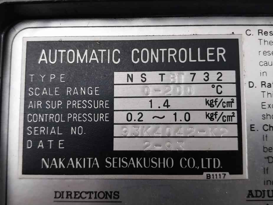 Nakakita Seisakusho Ns Tbt 732 Automatic Temperature Controller Te2-30C