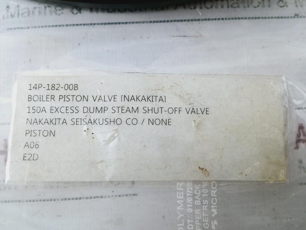 Nakakita Seisakusho Ra280 Boiler Piston Valve Steam Shut-off Excess Dump 14P-182-00B