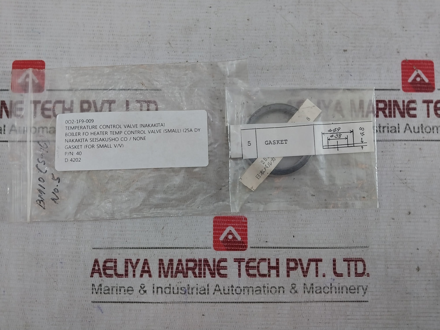 Nakakita Seisakusho Scs-24 Valve & Stem, Screen, Diaphragm, Gasket Packing Set