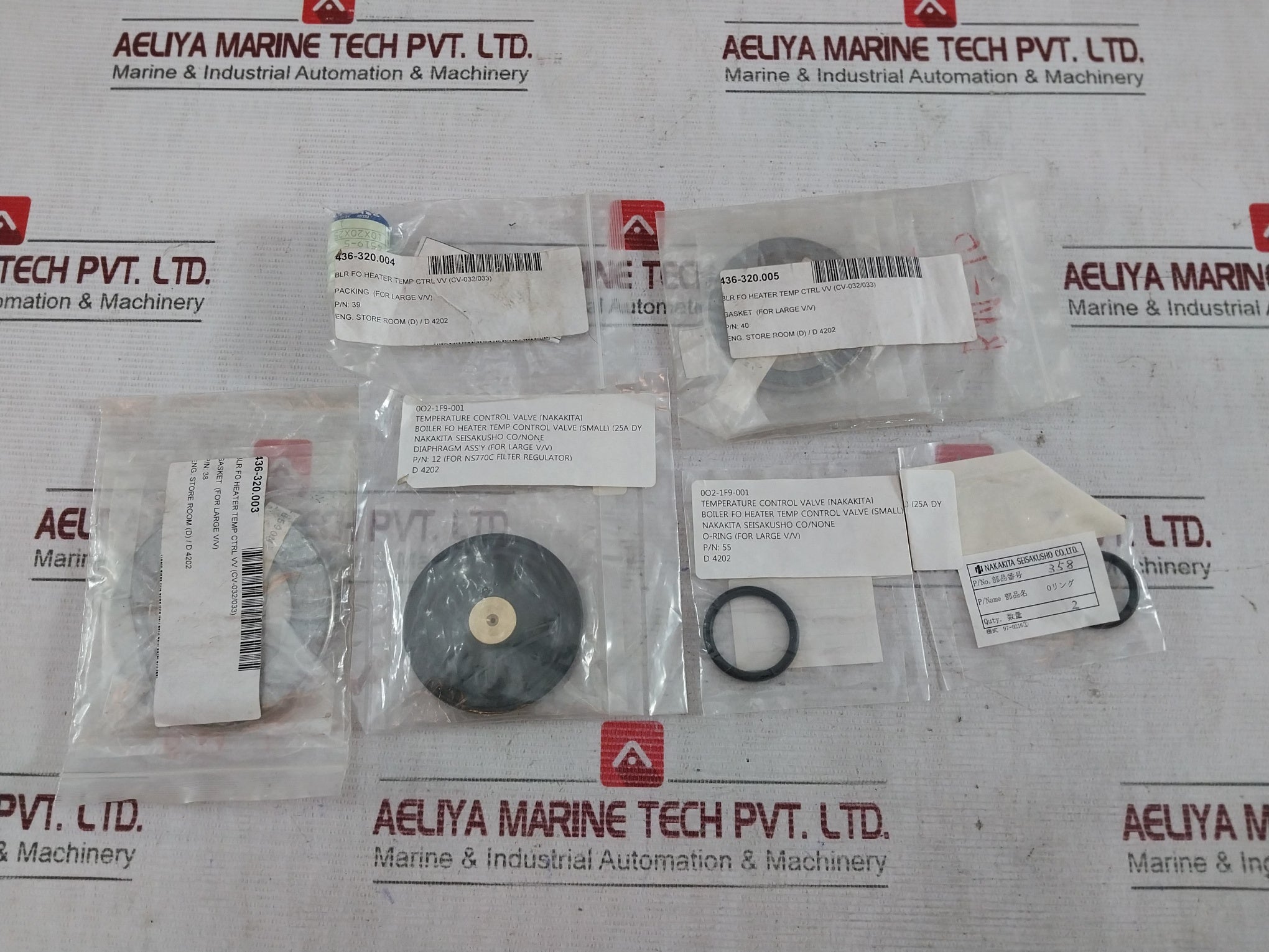 Nakakita Seisakusho Scs-24 Valve & Stem, Screen, Diaphragm, Gasket Packing Set