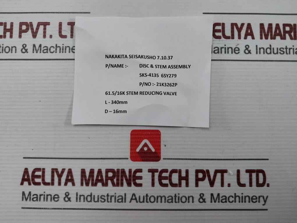 Nakakita Seisakusho Sks-4135 Disc & Stem Assembly For Reducing Valve 21K3262P