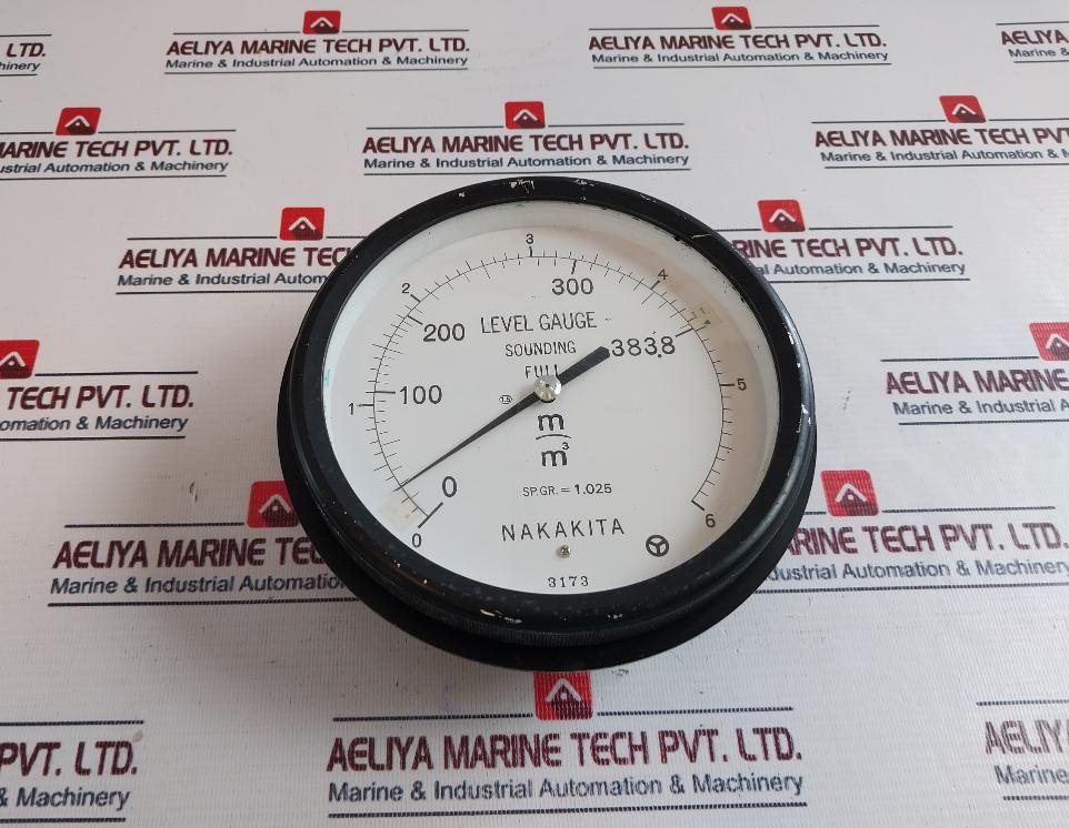 Nakakita Sp.Gr. = 1.025 Level Gauge 0-383.8 M