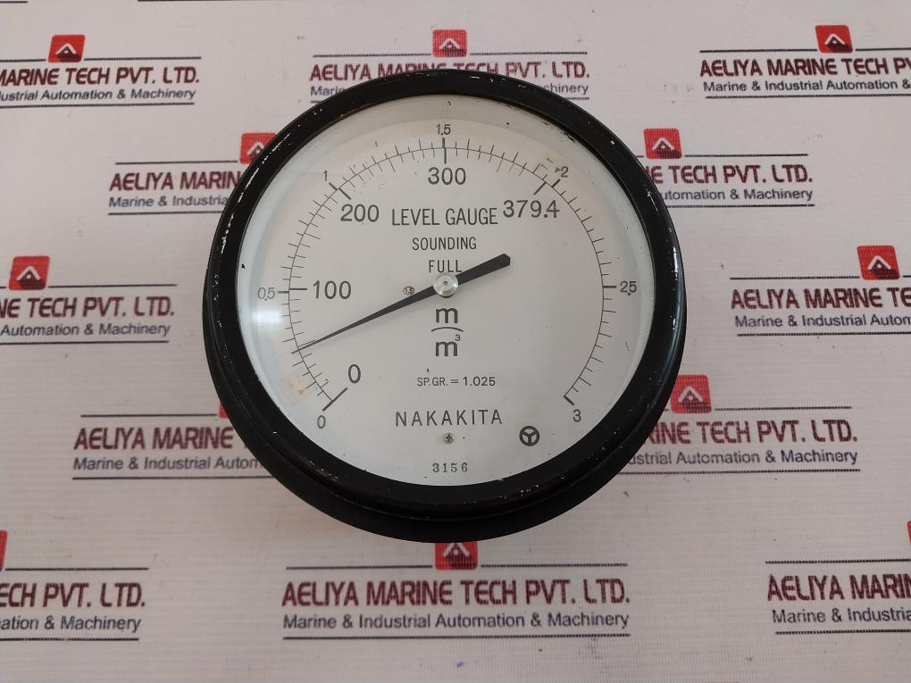 Nakakita Sp.Gr. = 1.025 Level Gauge 0-3 M3