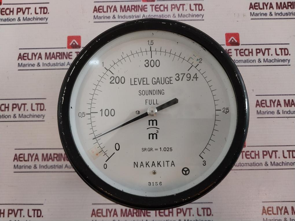 Nakakita Sp.Gr. = 1.025 Level Gauge 0-3 M3