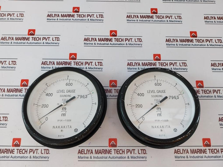 Nakakita Sp.Gr. = 1.025 Level Gauge Sounding Full 0-442.2 M 0-6 M3