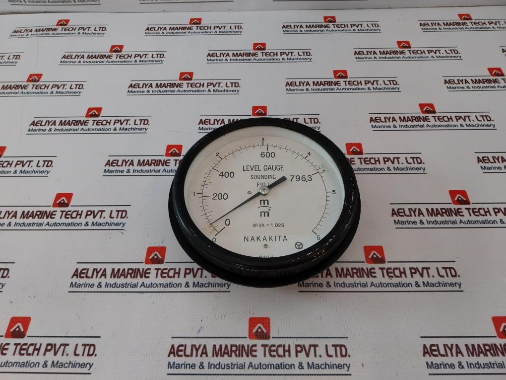 Nakakita Sp.Gr. = 1.025 Level Gauge Sounding Full 0-442.2 M 0-6 M3