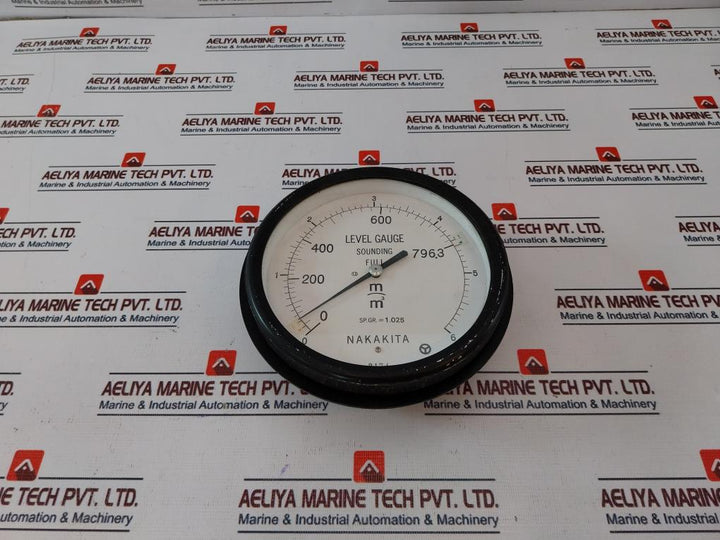 Nakakita Sp.Gr. = 1.025 Level Gauge Sounding Full 0-442.2 M 0-6 M3