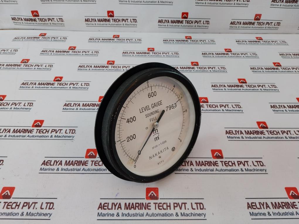 Nakakita Sp.Gr. = 1.025 Level Gauge Sounding Full 0-442.2 M 0-6 M3