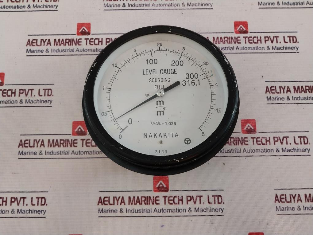 Nakakita Sp.Gr.= 1.025 Level Gauge Sounding Full 0-5 M3