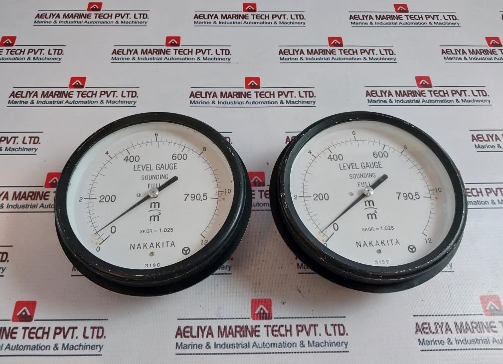 Nakakita Sp.Gr.= 1.025 Sounding Full Level Gauge 0-12 M3