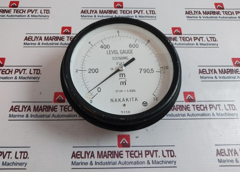 Nakakita Sp.Gr.= 1.025 Sounding Full Level Gauge 0-12 M3