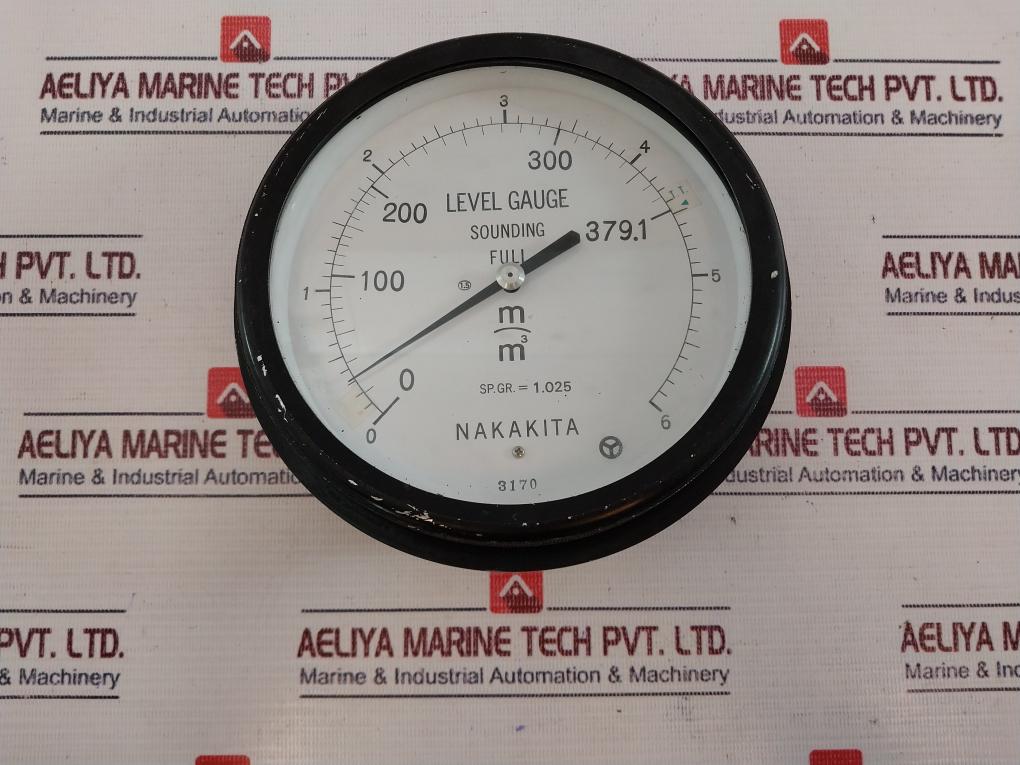 Nakakita Sp.Gr.= 1.025 Sounding Full Level Gauge 0-6 M3