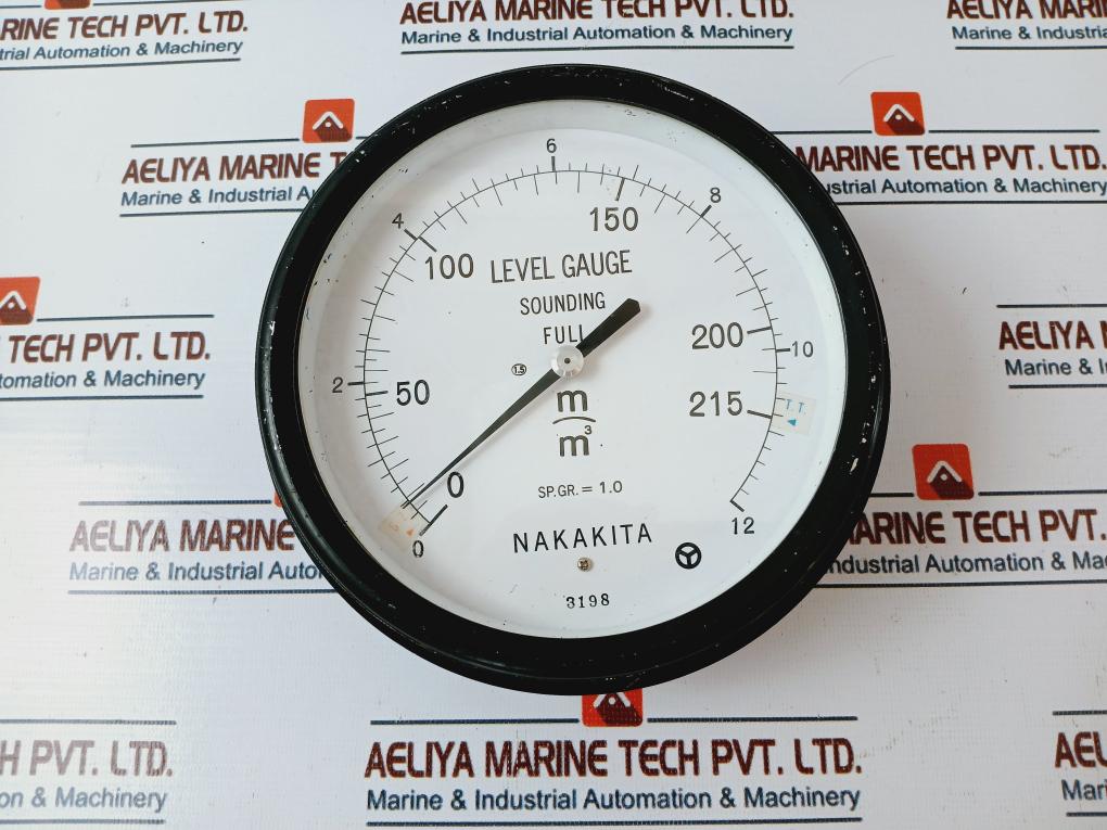 Nakakita Sp.Gr. = 1.0 Sounding Full Level Gauge 0-215 M