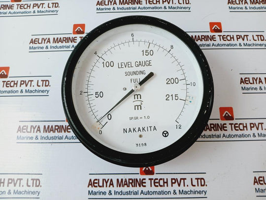 Nakakita Sp.Gr. = 1.0 Sounding Full Level Gauge 0-215 M