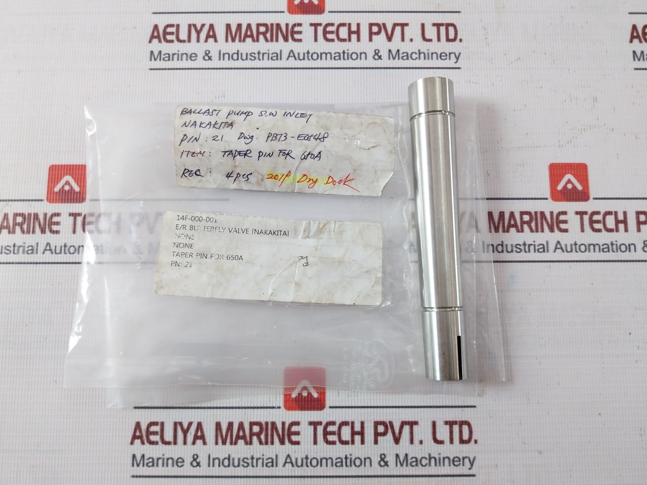Nakakita Taper Pin For 650A E/R Butterfly Valve 14F-000-001, Pbt3-e0848