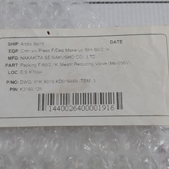 Nakakita Kd016469 Gasket O-ring Steam Reducing Valve Packing Kit 60/2.1K