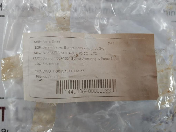 Nakakita Seisakusho Fg01C151 Safety Valve For Burner Atomizing & Surge System