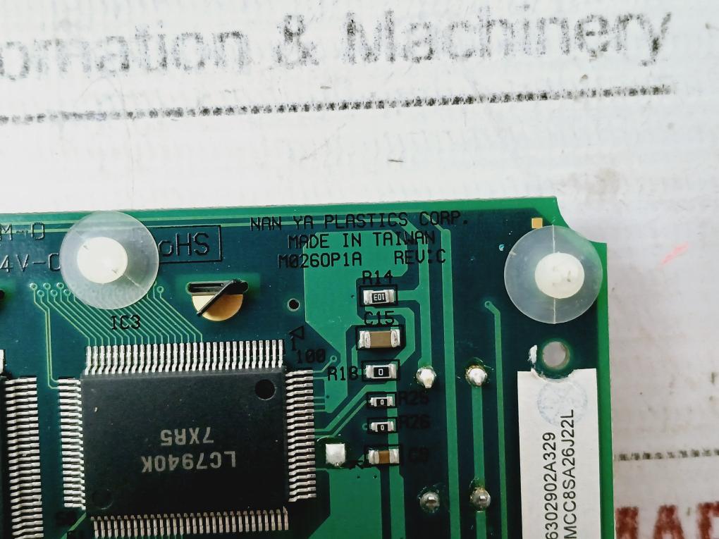 Nan Ya Plastics M026Op1A Printed Circuit Board W/ Led Display Rev C 94V-0
