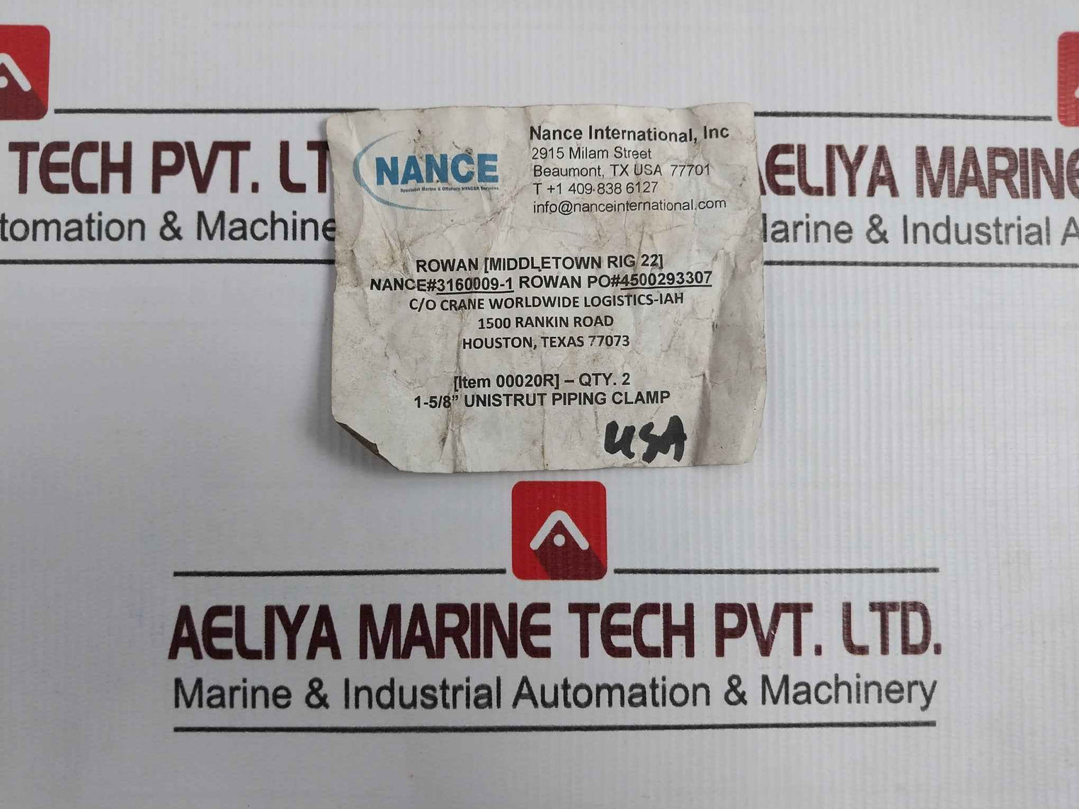 Nance 3160009-1 1-5/8” Unistrut Piping Clamp