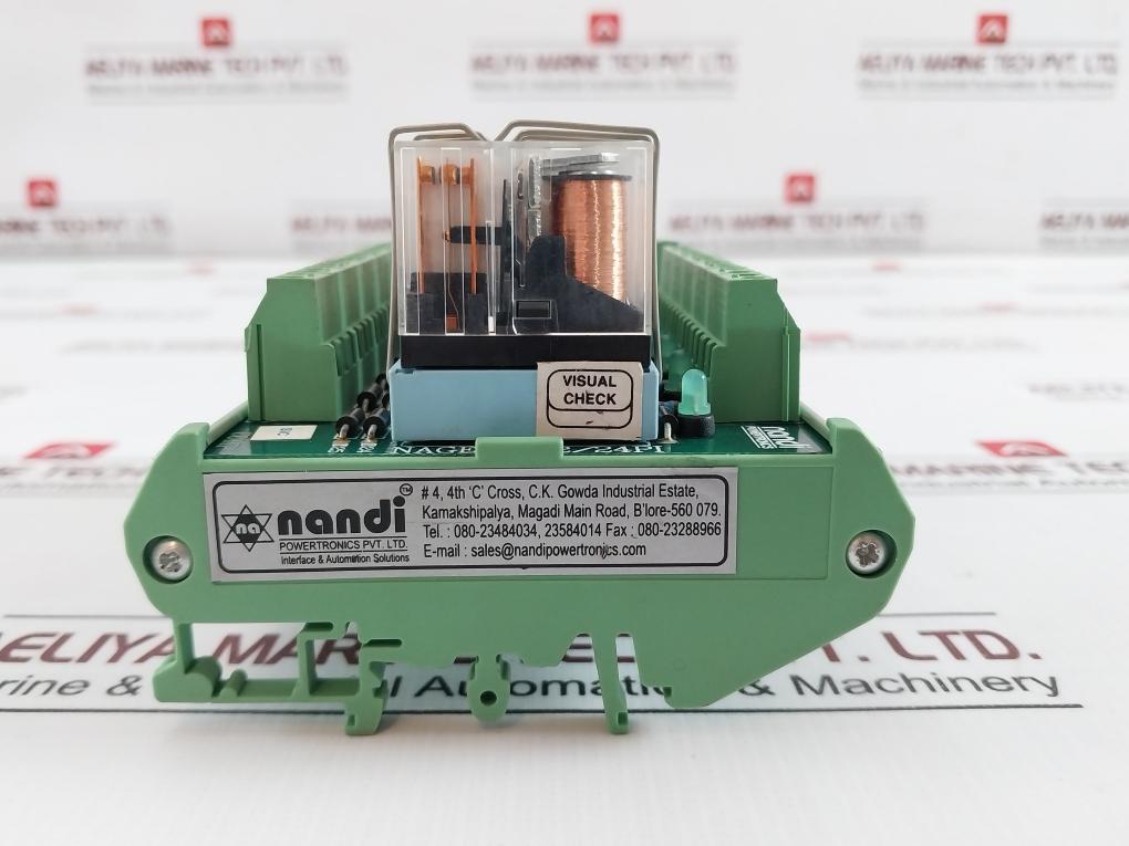 Nandi Powertronics Nage-2282/24Pi Electromechanical Relay Module G2R-2 24Vdc