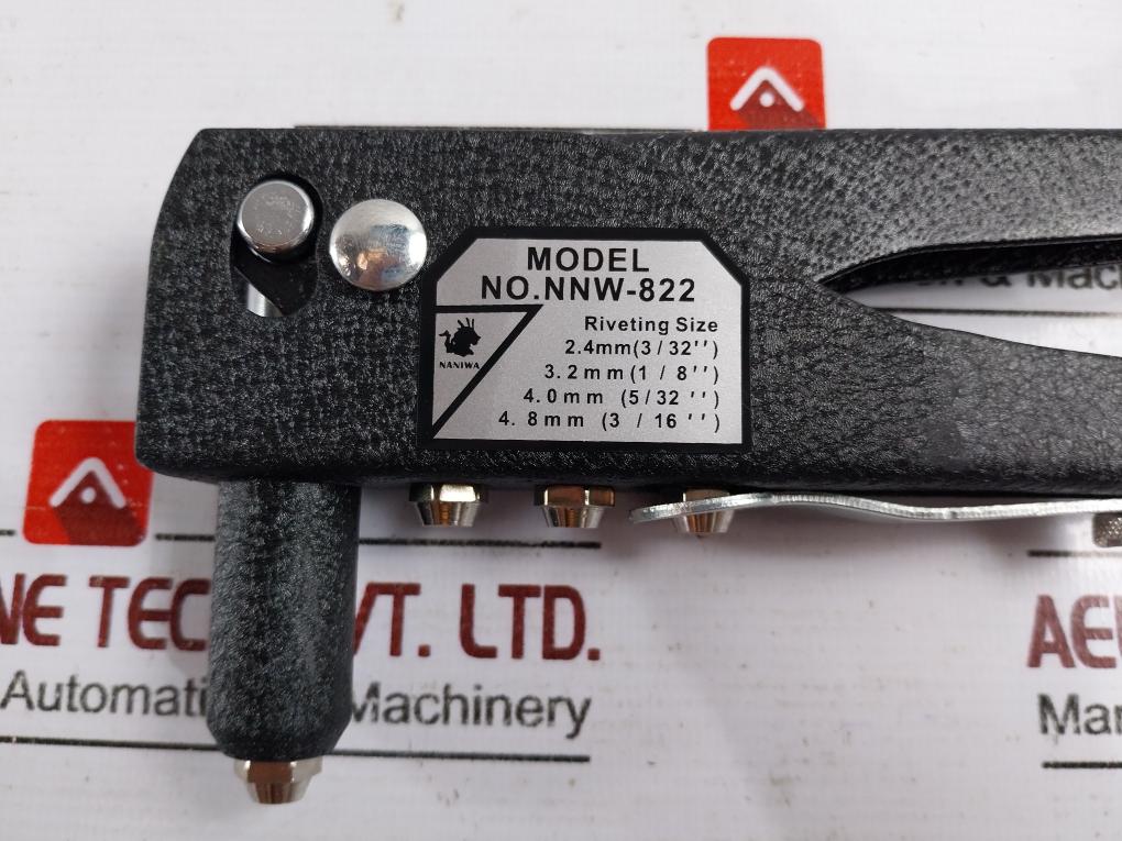 Naniwa Nnw-822 Hand Riveter 4 934560 001824 2.4-4.8mm