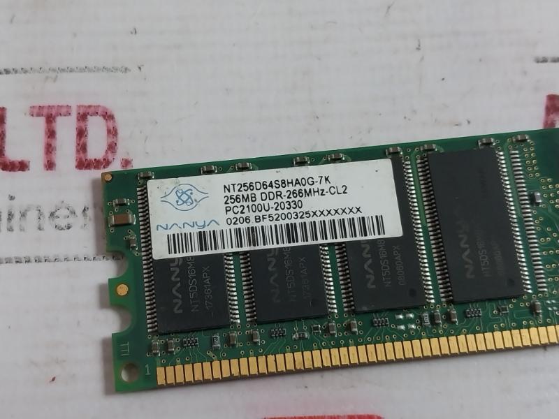 Nanya Pc2100U-20330 Random Access Memory Ram Ddr-266Mhz 256 Mb