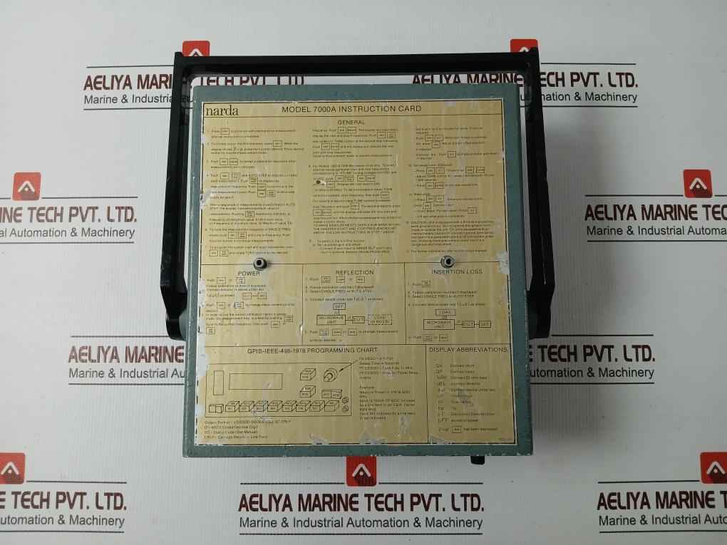 Narda 7000A-01 Microwave Multimeter Rev (H) 200V