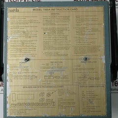 Narda 7000A-01 Microwave Multimeter Rev (H) 200V