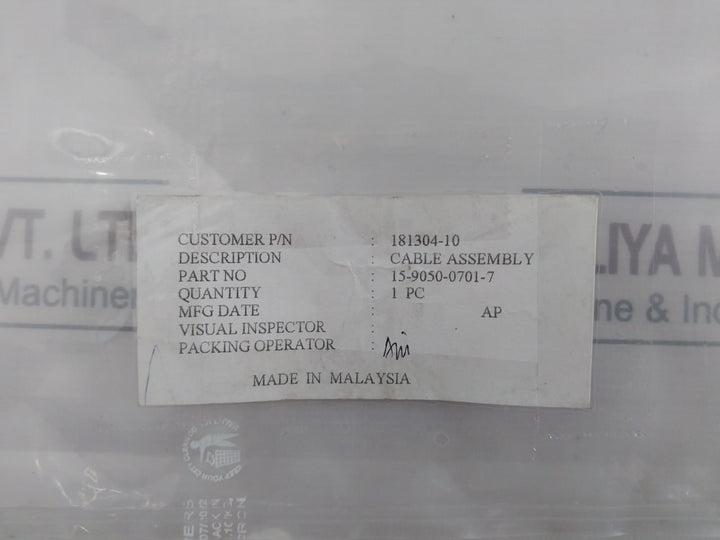 National Instruments 181304-10 Cable Assembly Nb5 15-9050-0701-7, 1 Meter Rev B1